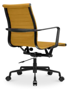 Cavel CD 117 Bureaustoel Oker Linnen | Zwart Frame
