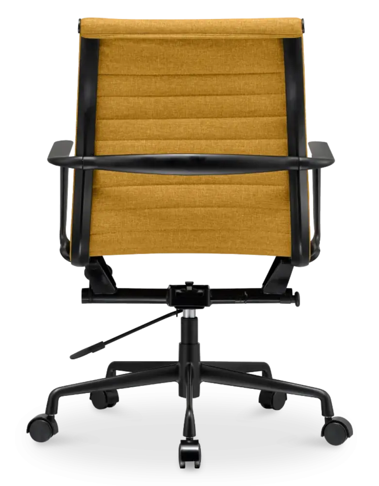 Cavel CD 117 Bureaustoel Oker Linnen | Zwart Frame