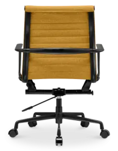 Cavel CD 117 Bureaustoel Oker Linnen | Zwart Frame