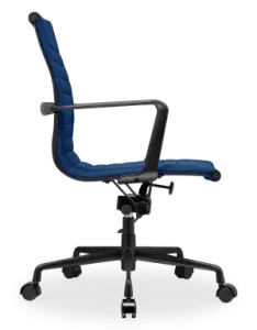 Cavel CD 117 Bureaustoel Blauw Linnen | Zwart Frame