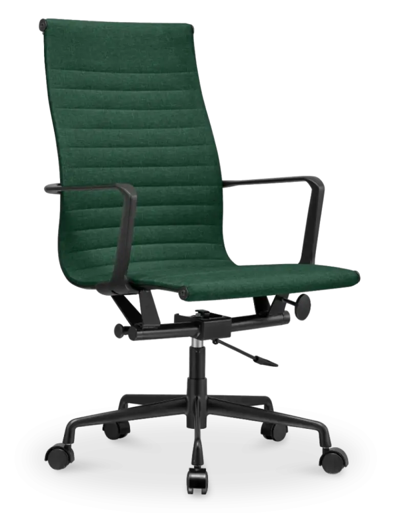 Cavel CD 119 Bureaustoel Groen Linnen | Zwart Frame