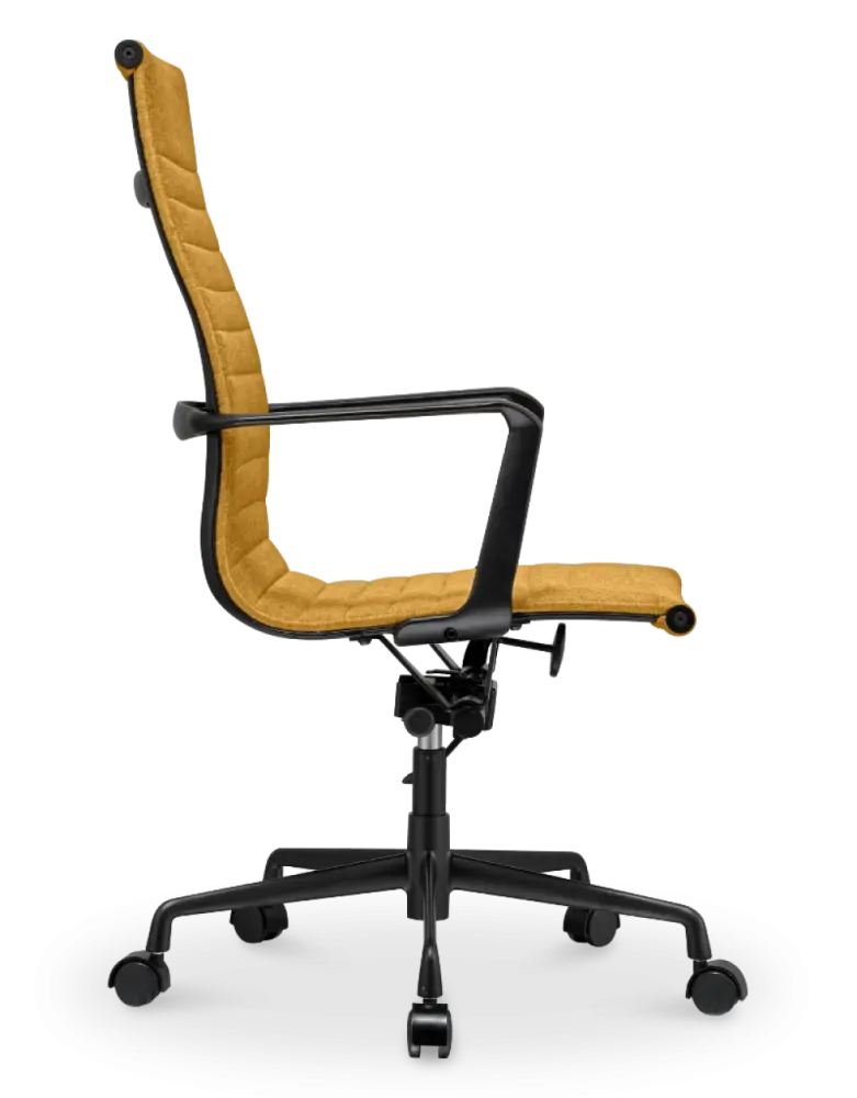 Cavel CD 119 Bureaustoel Oker Linnen | Zwart Frame