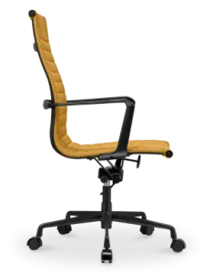 Cavel CD 119 Bureaustoel Oker Linnen | Zwart Frame