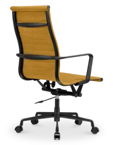 Cavel CD 119 Bureaustoel Oker Linnen | Zwart Frame