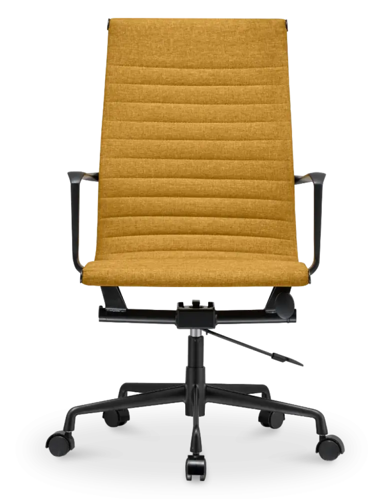 Cavel CD 119 Bureaustoel Oker Linnen | Zwart Frame