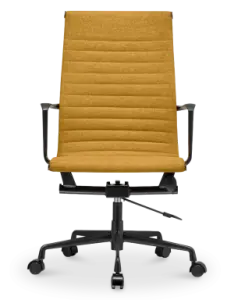 Cavel CD 119 Bureaustoel Oker Linnen | Zwart Frame
