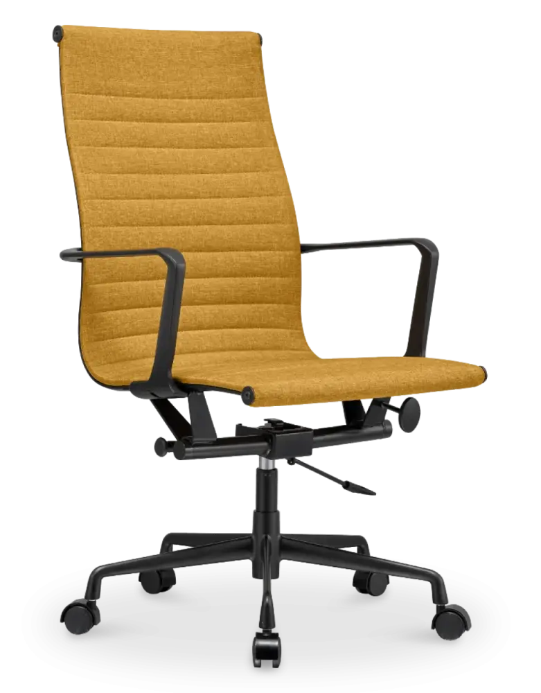 Cavel CD 119 Bureaustoel Oker Linnen | Zwart Frame