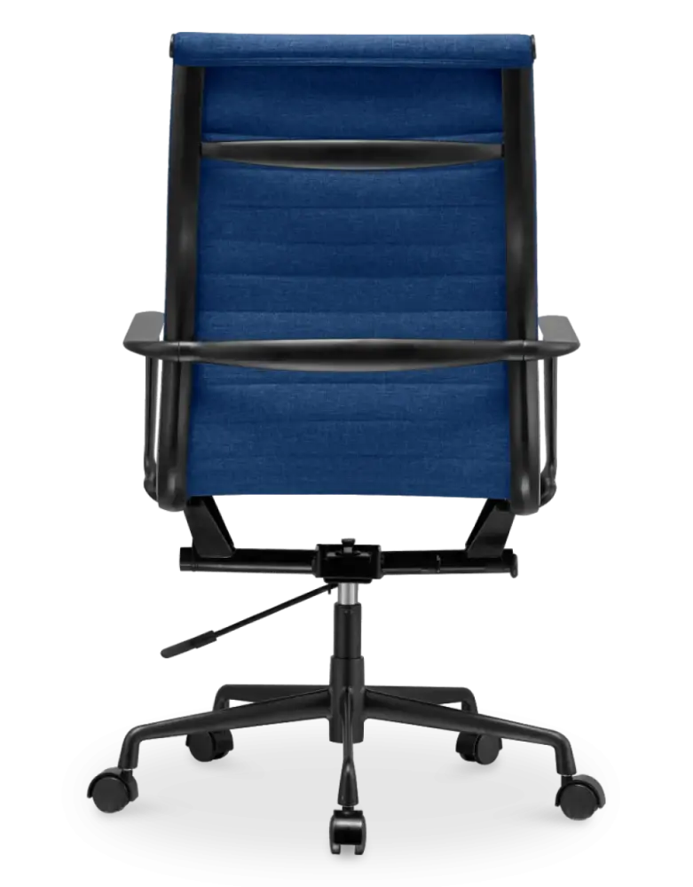Cavel CD 119 Bureaustoel Blauw Linnen | Zwart Frame