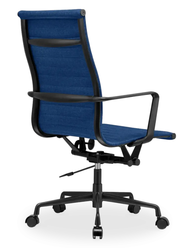 Cavel CD 119 Bureaustoel Blauw Linnen | Zwart Frame
