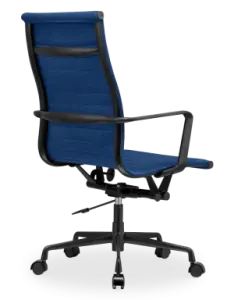 Cavel CD 119 Bureaustoel Blauw Linnen | Zwart Frame