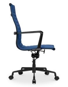 Cavel CD 119 Bureaustoel Blauw Linnen | Zwart Frame