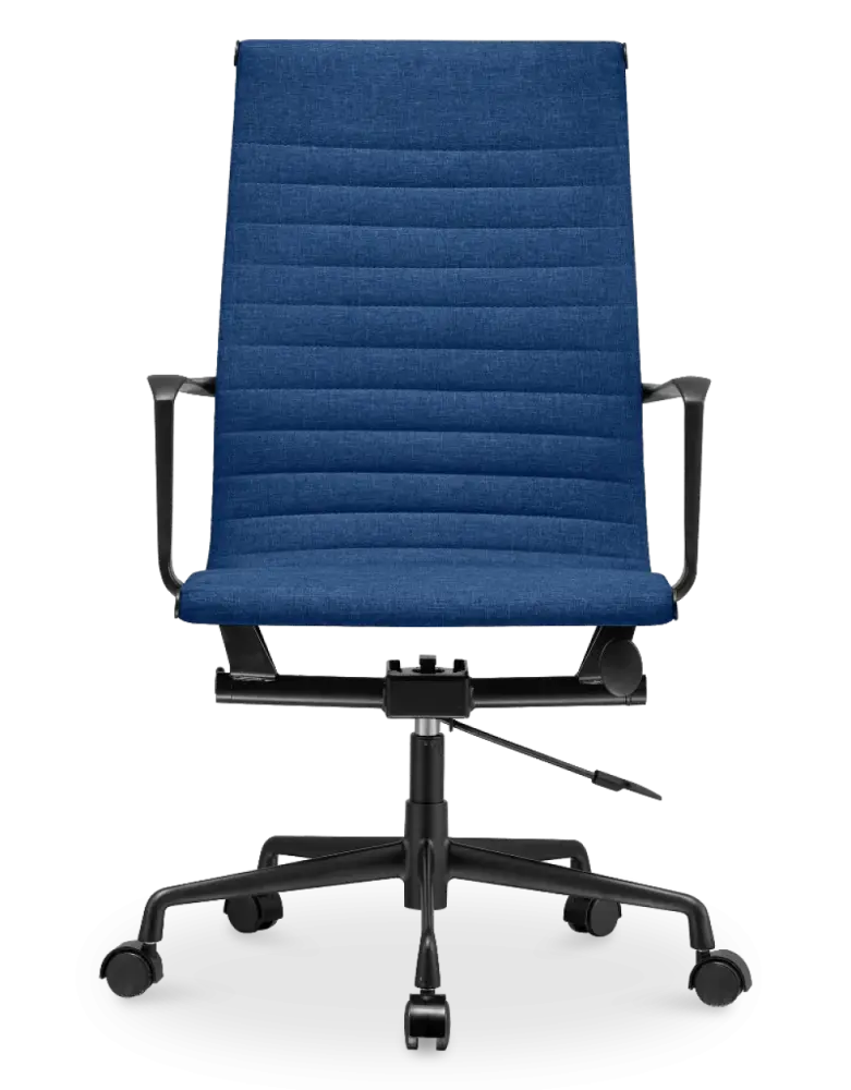 Cavel CD 119 Bureaustoel Blauw Linnen | Zwart Frame