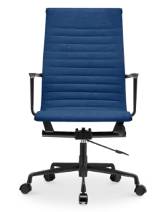 Cavel CD 119 Bureaustoel Blauw Linnen | Zwart Frame