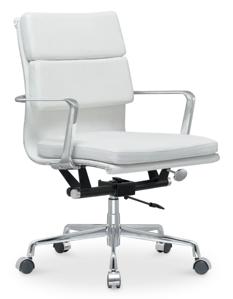 Cavel CD 217 Softpad Bureaustoel Wit Leer