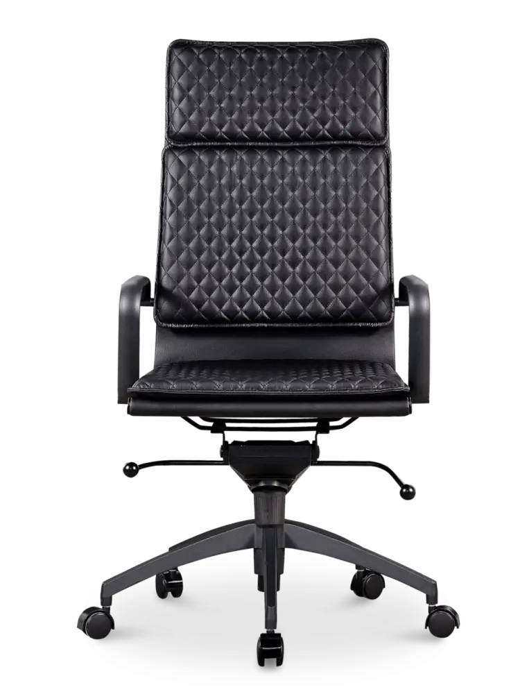 Diamond Softpad Bureaustoel Zwart | Hoge Rug