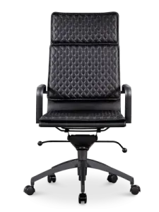 Diamond Softpad Bureaustoel Zwart | Hoge Rug