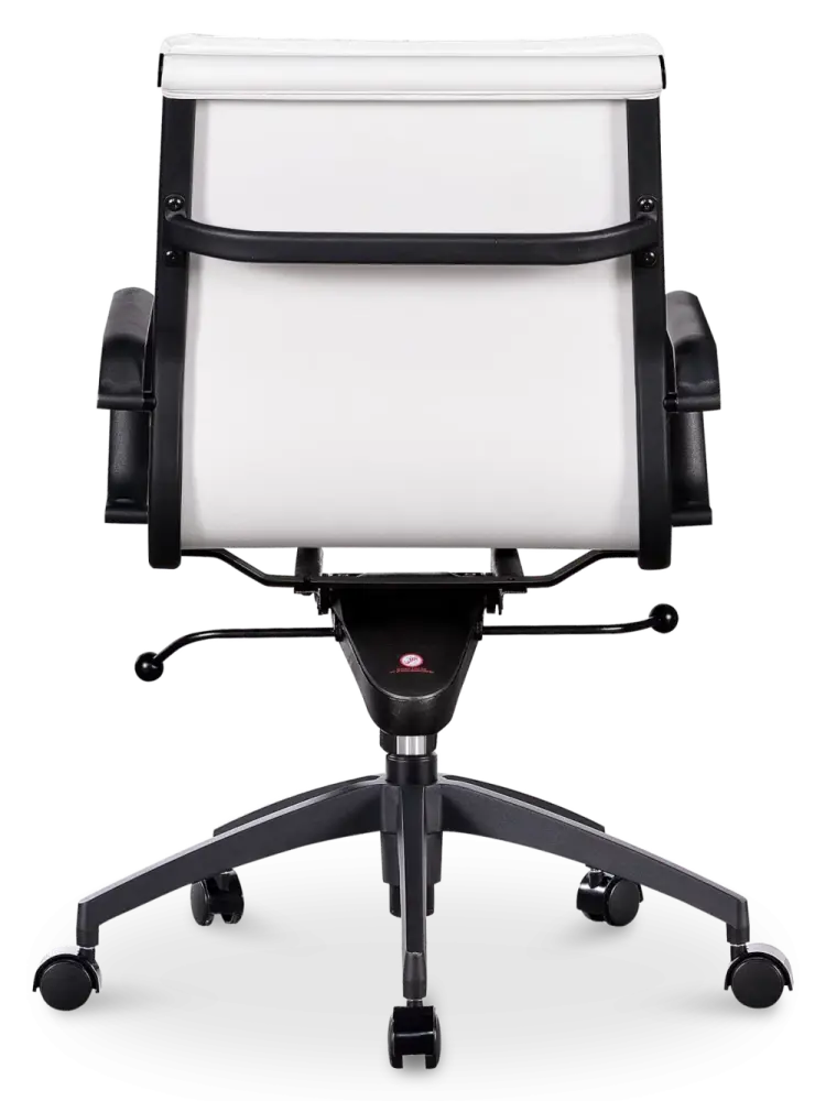 Diamond Softpad Bureaustoel Wit | Lage Rug