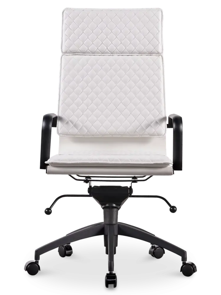 Diamond Softpad Bureaustoel Wit | Hoge Rug