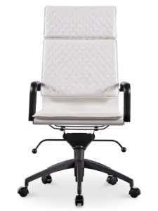 Diamond Softpad Bureaustoel Wit | Hoge Rug