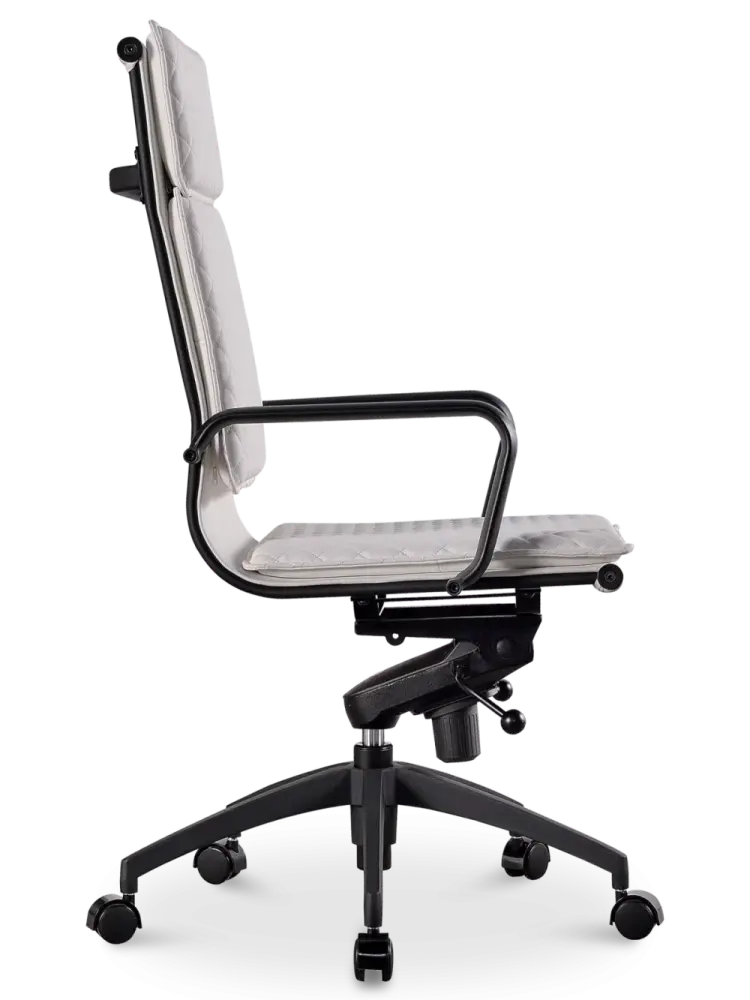 Diamond Softpad Bureaustoel Wit | Hoge Rug