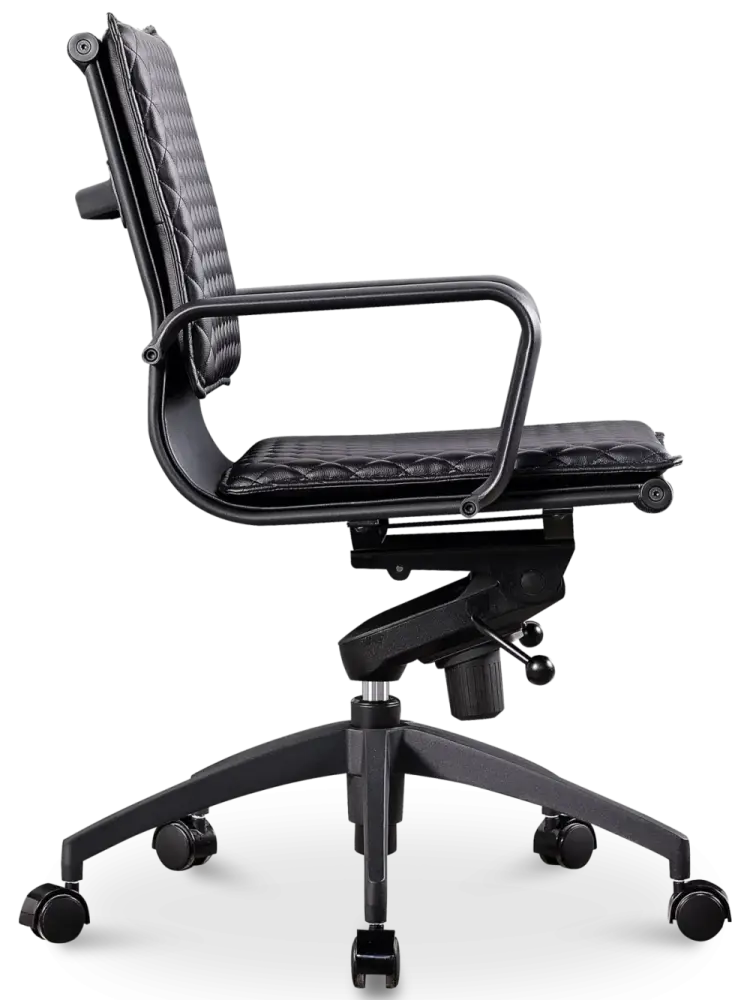 Diamond Softpad Bureaustoel Zwart | Lage Rug