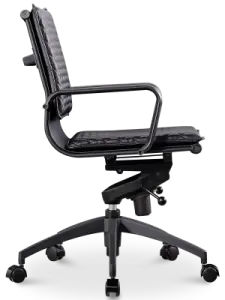 Diamond Softpad Bureaustoel Zwart | Lage Rug