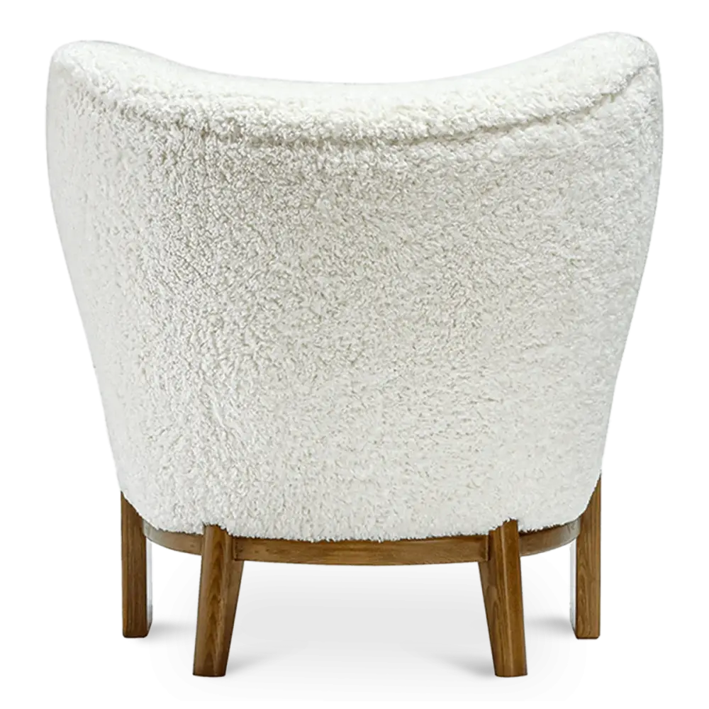 Little Kita Fauteuil Wit | Walnoot Pootjes Little Kita Fauteuil Wit | Walnoot Pootjes