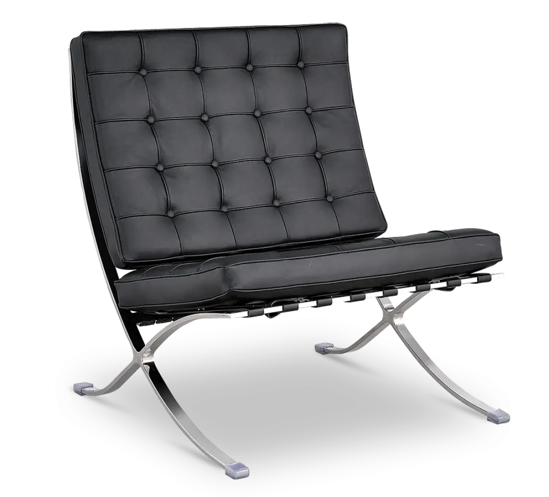 Paviljoen Chair XL Zwart Leer Paviljoen Chair XL Zwart Leer
