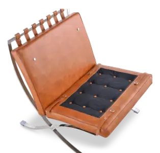 Paviljoen Chair XL Cognac/Bruin Leer