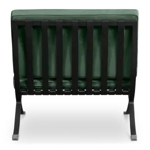 Paviljoen Chair Groen Velvet | Zwart Frame