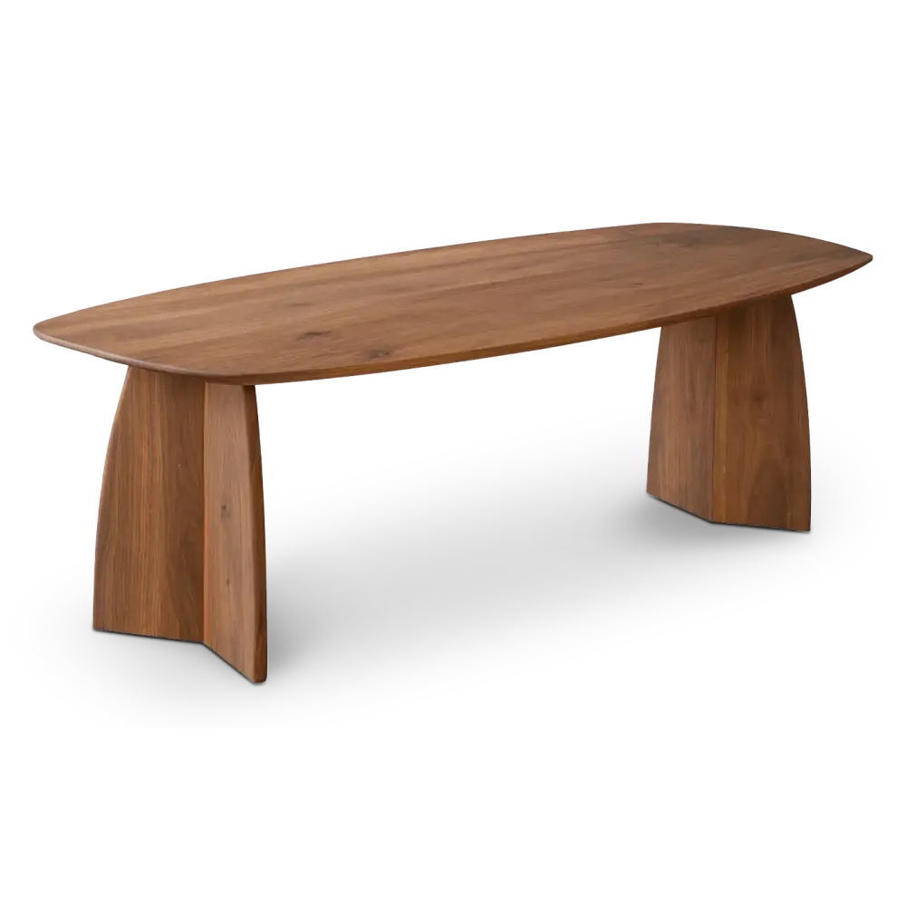 specificaties nordic Curve eettafel notenhout 
