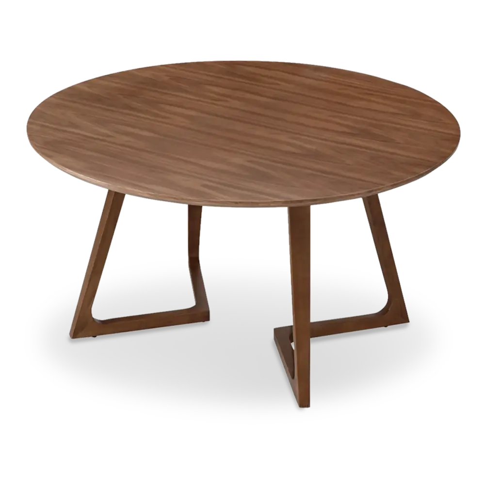specificaties Jensen eettafel rond walnoot finish