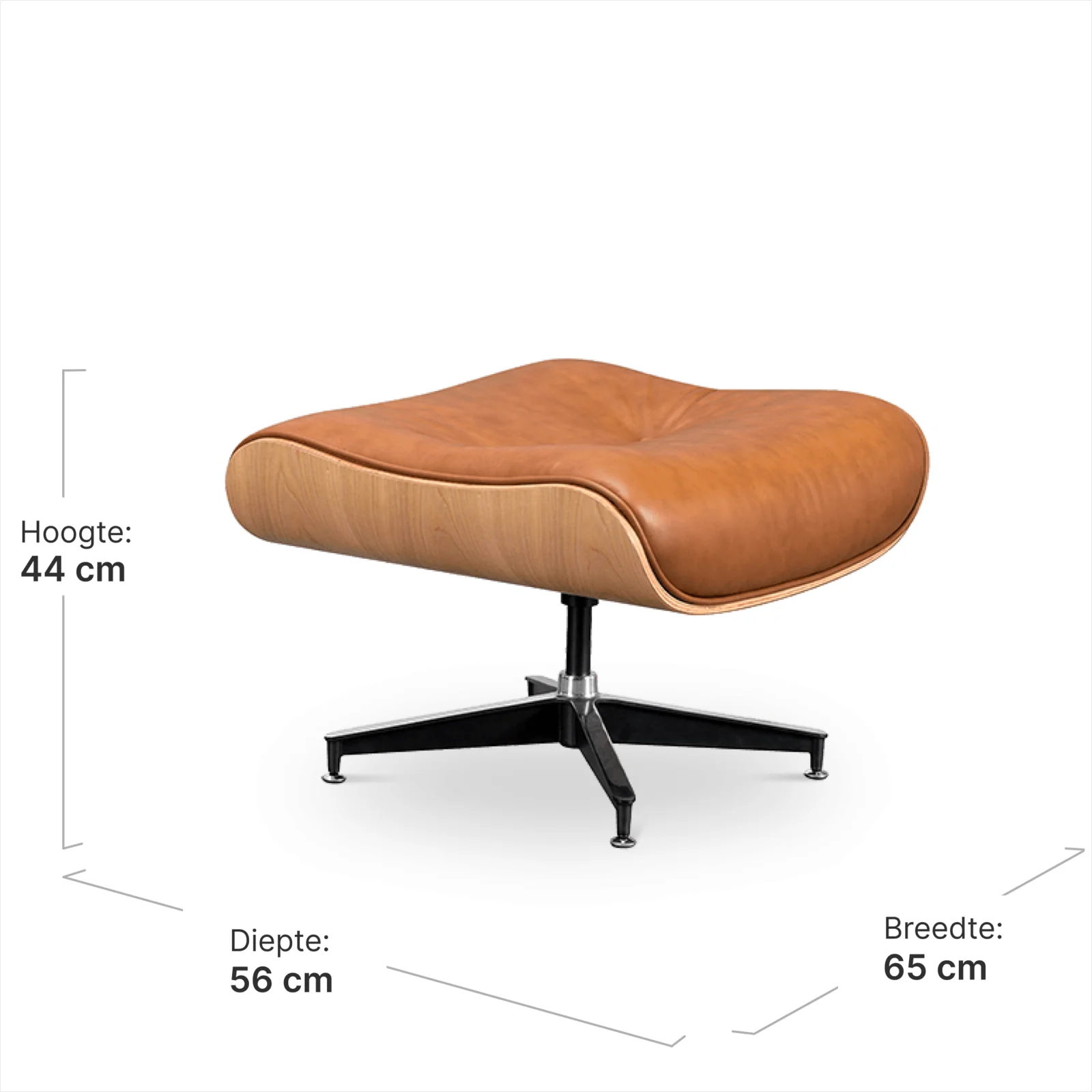 Cavel Lounge Chair Cognac/Bruin Leer | Essen Schalen