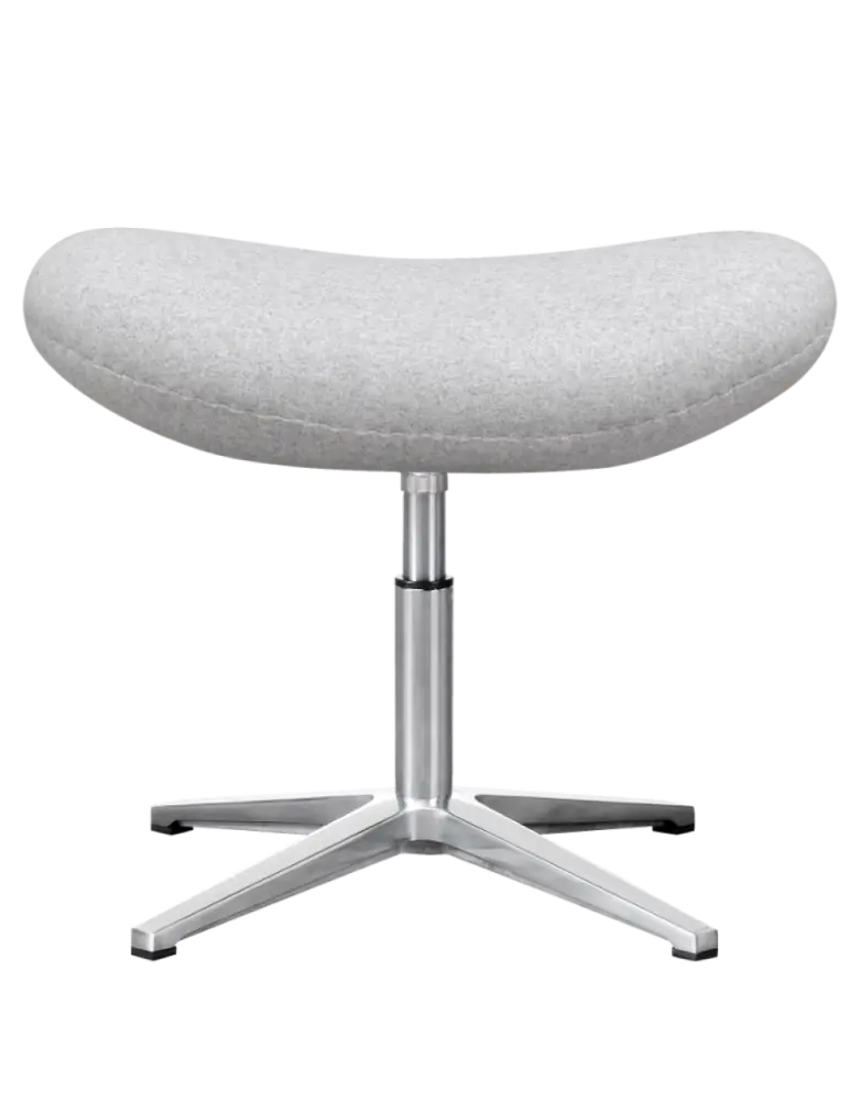 Flegg Ottoman / Hocker Licht Grijs Kasjmier