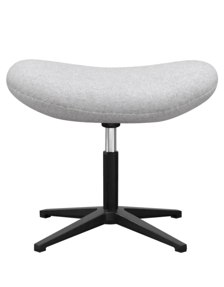 Flegg Ottoman / Hocker Licht Grijs Kasjmier