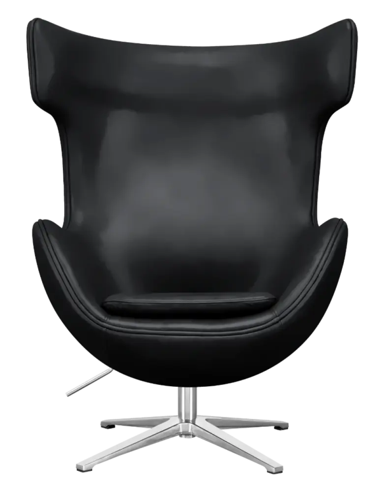 Flegg Chair Zwart Leer