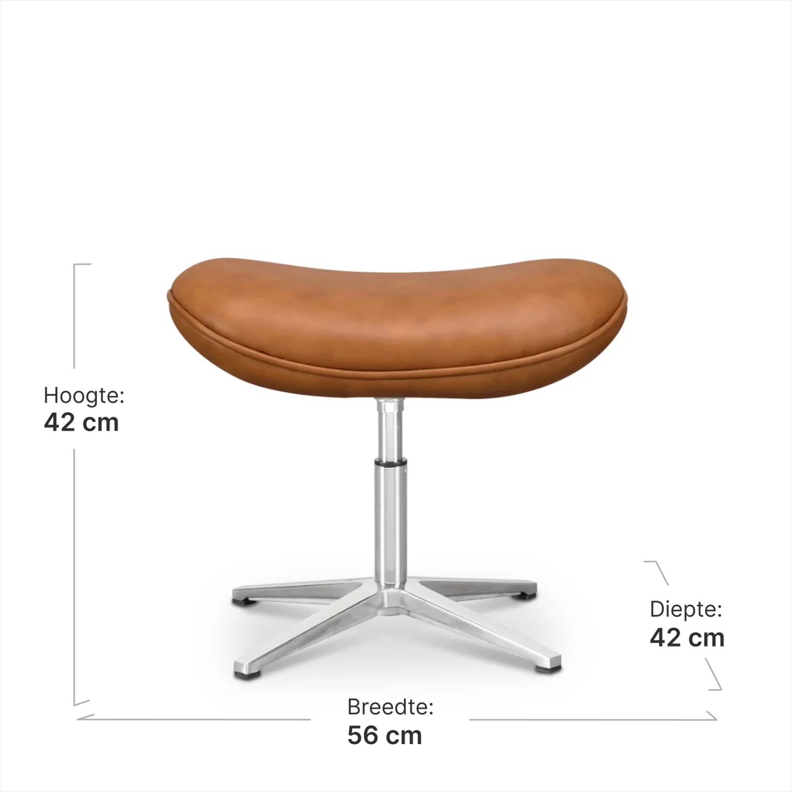 Flag Chair Cognac / Bruin Leer