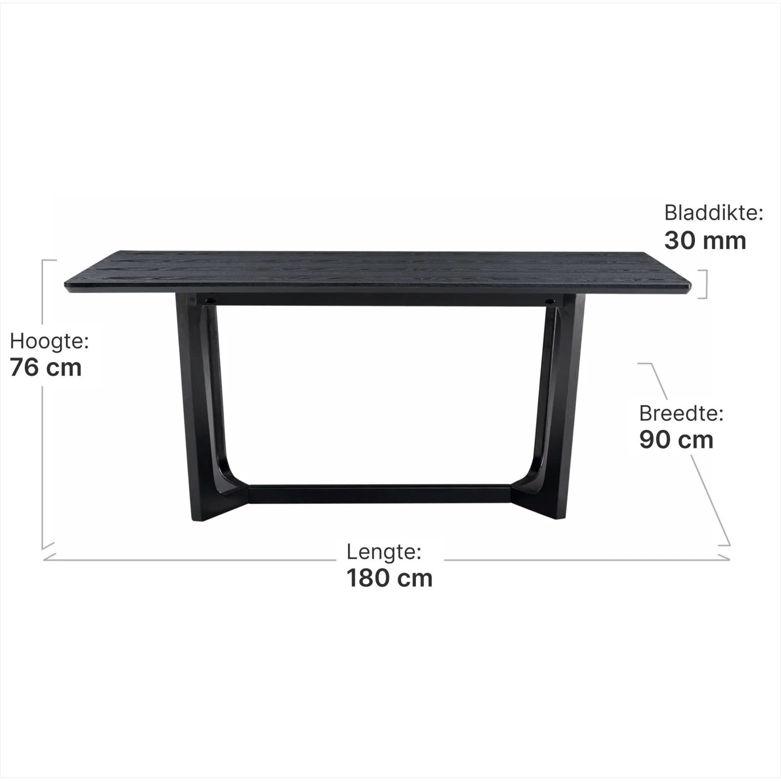 Eettafel Jensen Zwart Essen