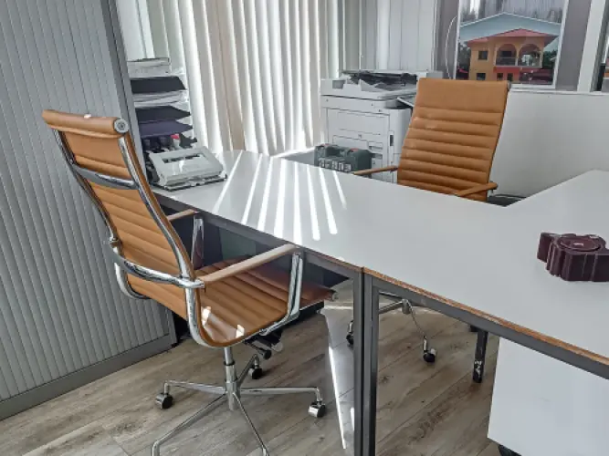 Bruine/Cognac Eames Redesigned Bureaustoelen