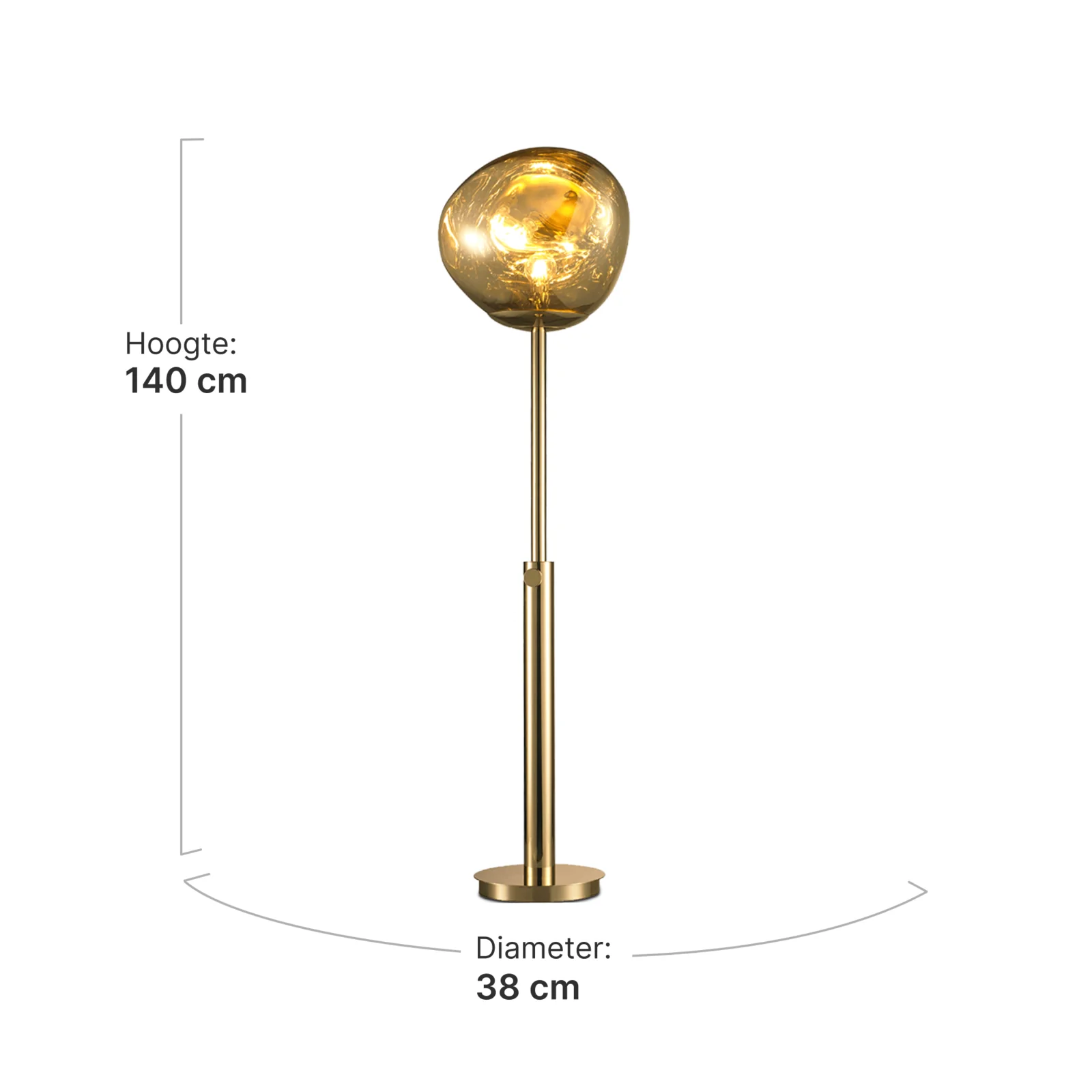 Vloerlamp Blobby | Goud