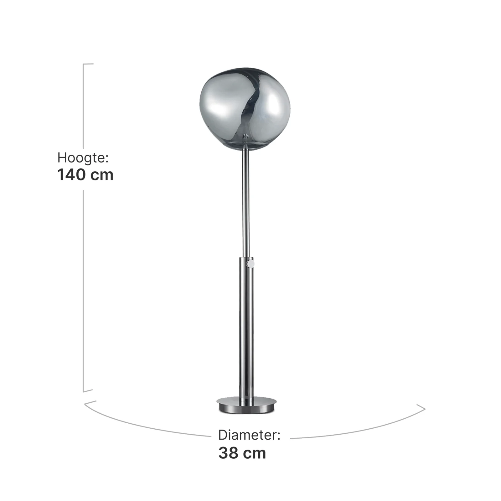 Vloerlamp Blobby | Zilver