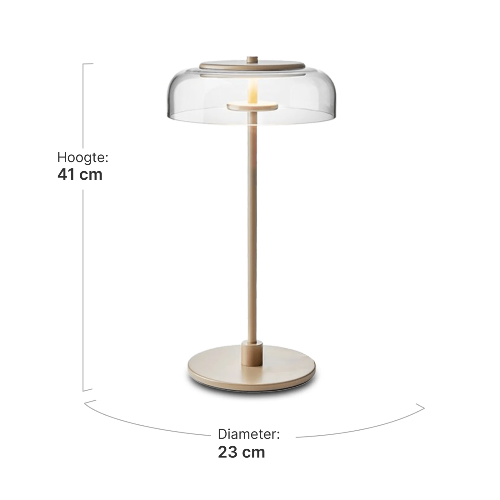 Tafellamp Amber | Goud Amber