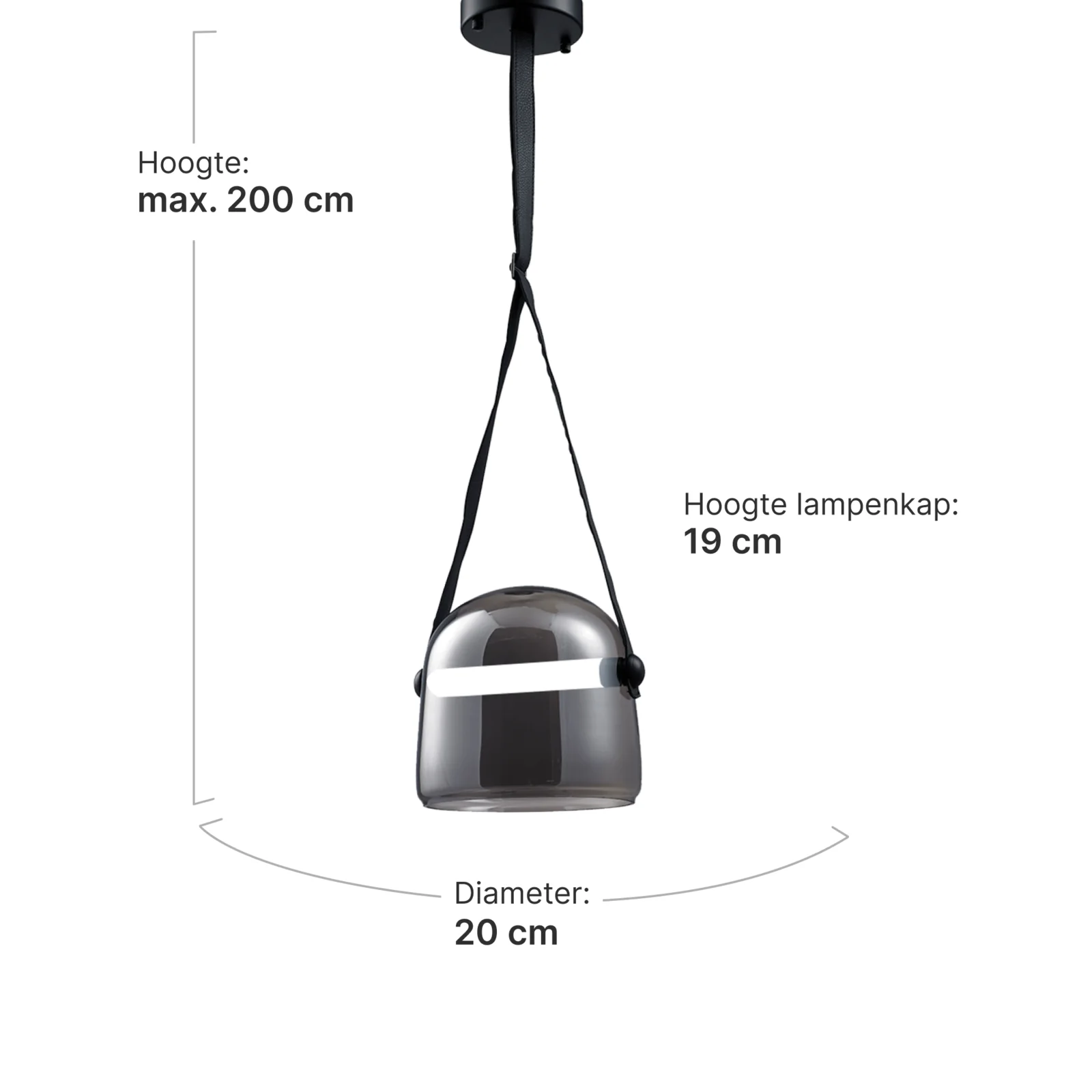 Hanglamp Smoky | Zwart