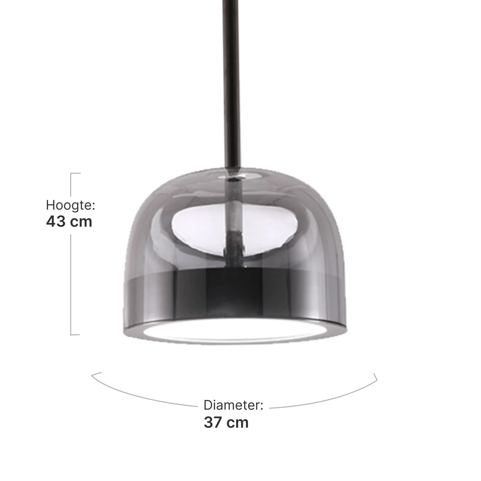 Hanglamp Orac Smoky | Zwart