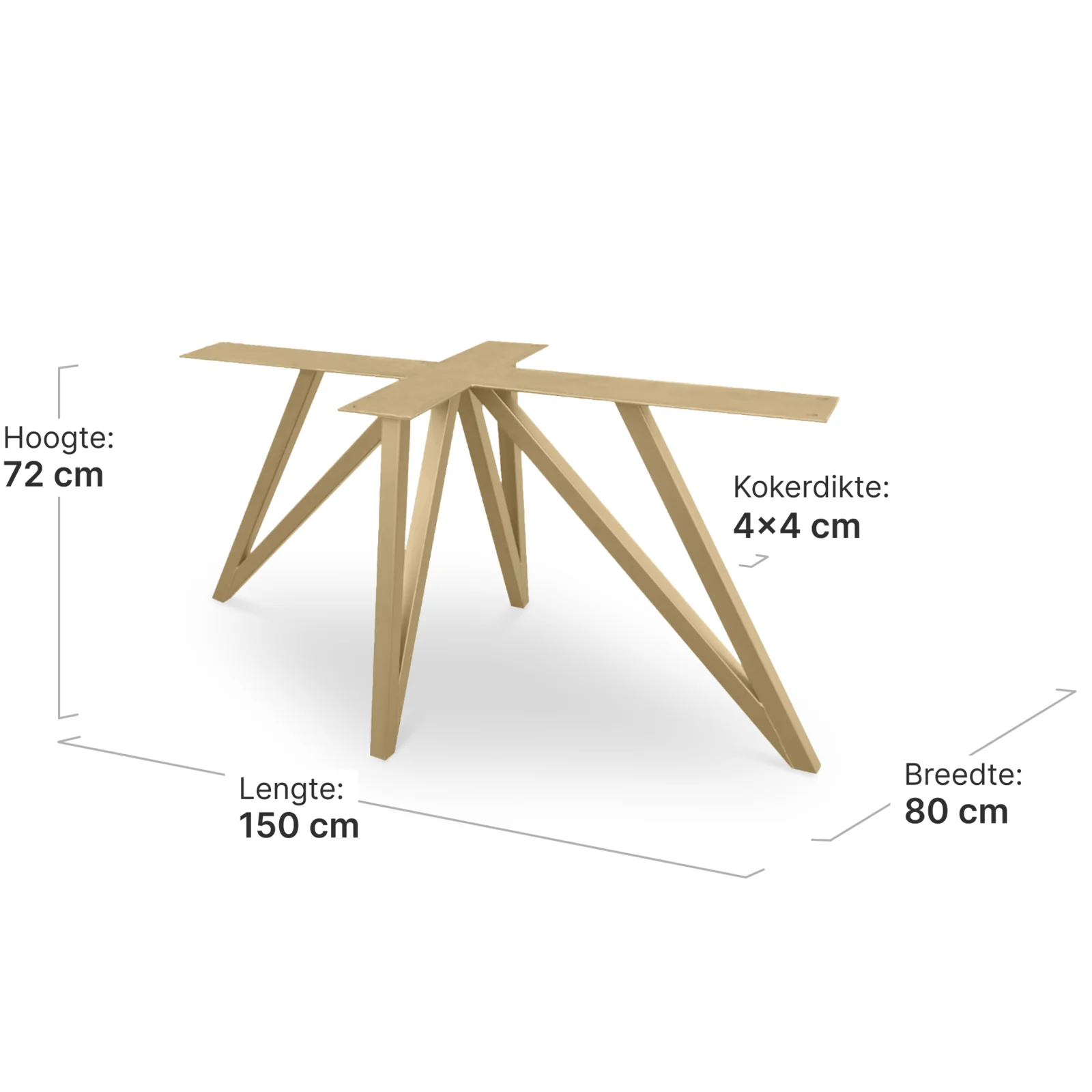 Matrix Flower Tafelonderstel | Goud