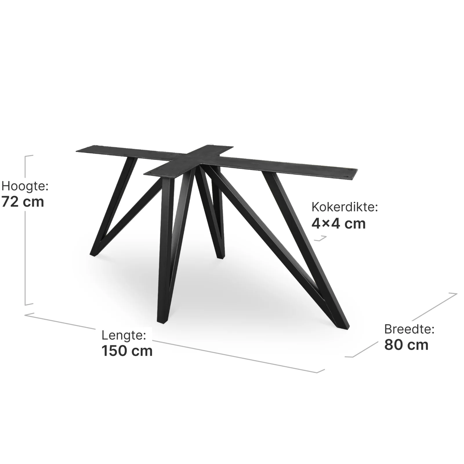 Matrix Flower Tafelonderstel | Zwart