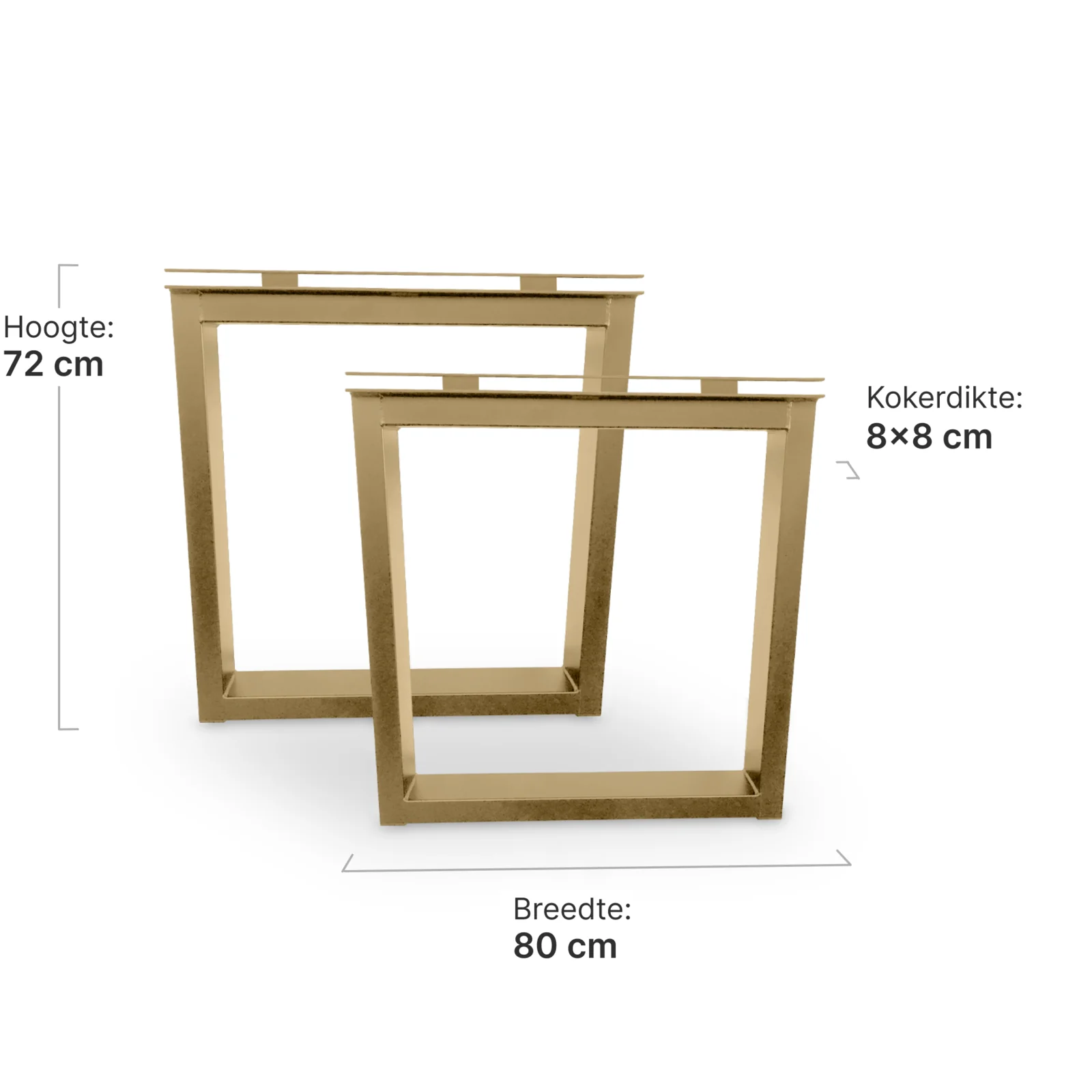 Tafelpoten Set Zwevende-O | Goud