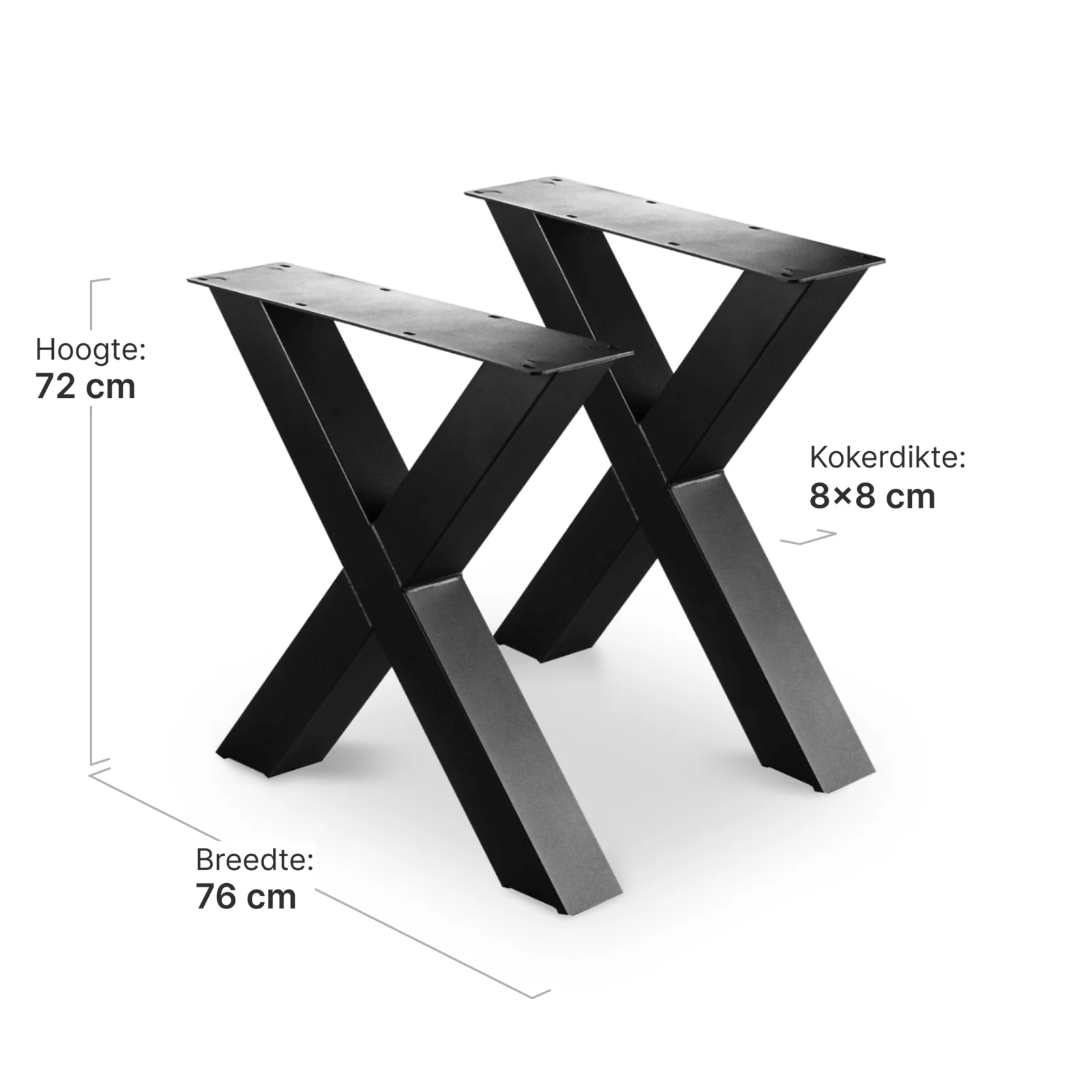 Tafelpoten Set X | Zwart