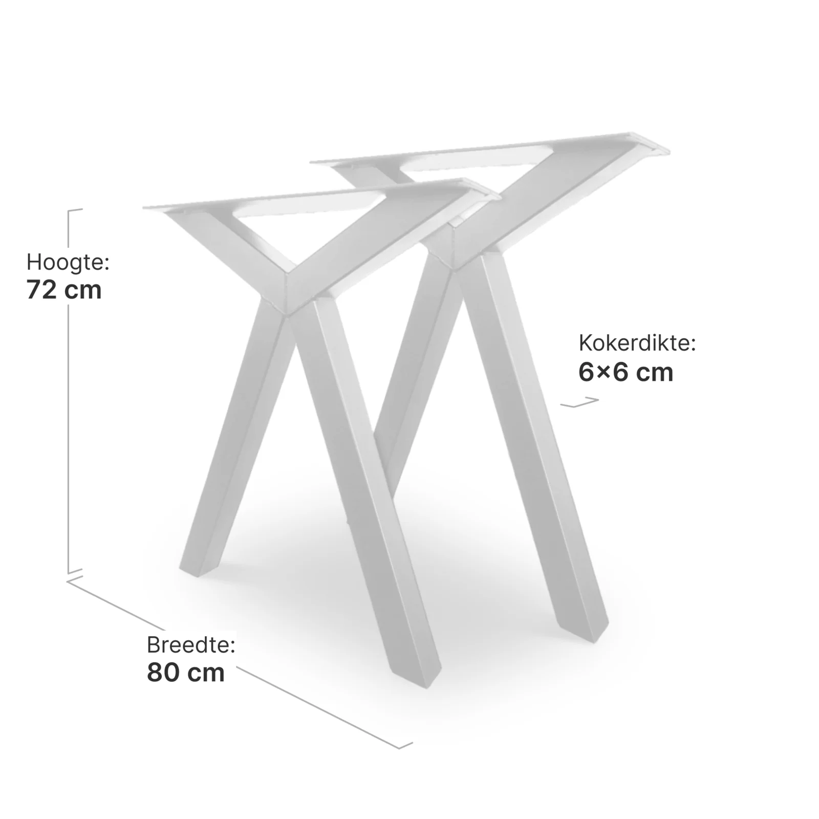 Tafelpoten Set Scissor | Wit