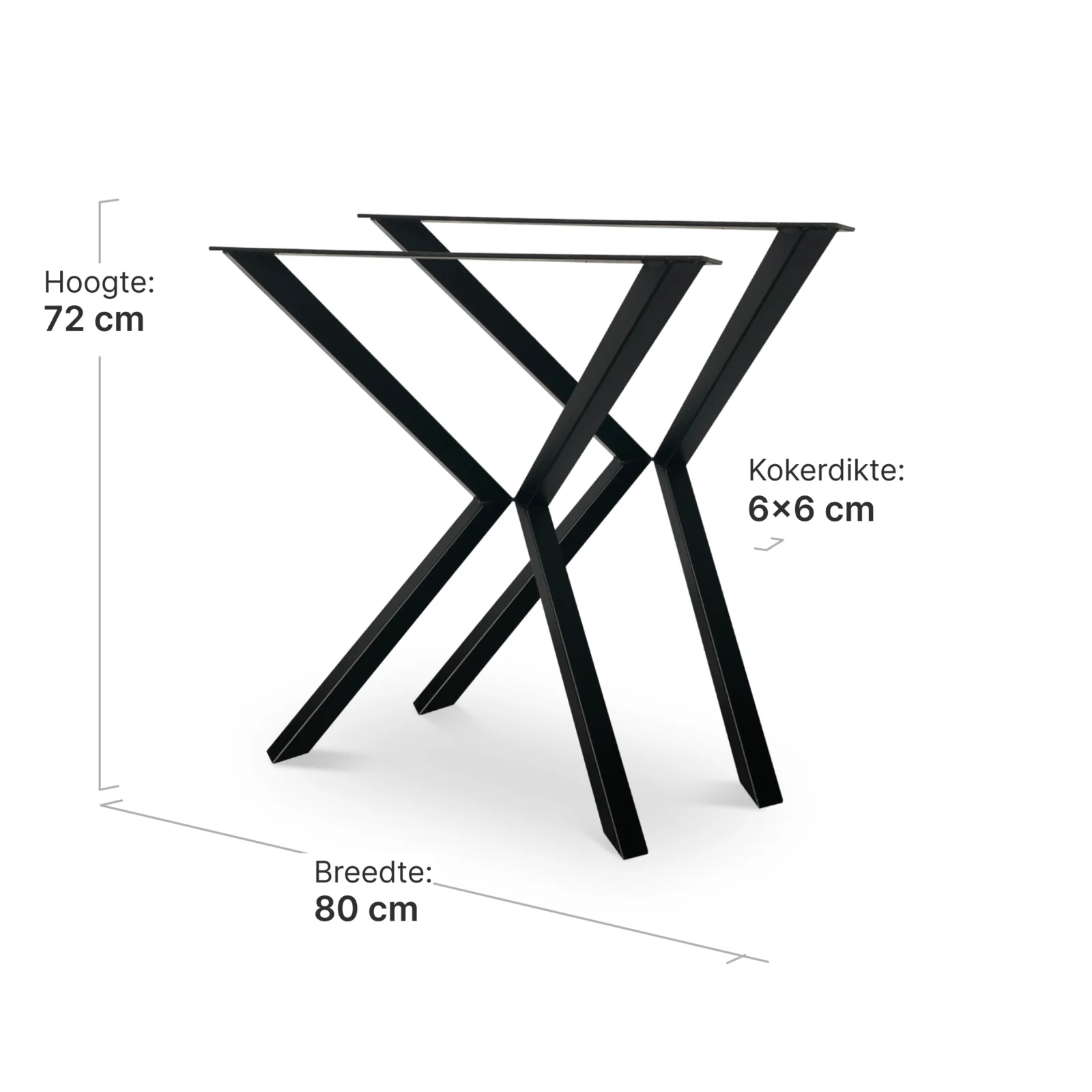 Tafelpoten Set VV | Zwart